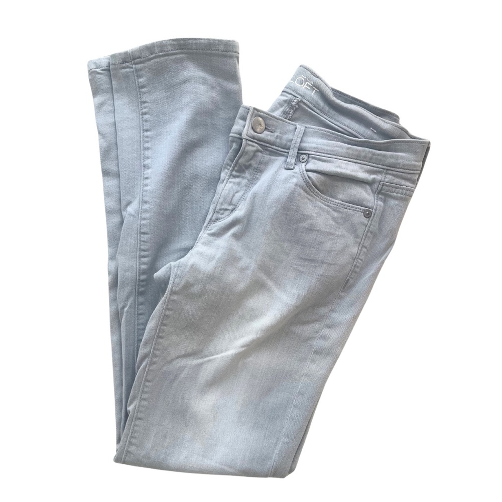 Loft Soft Gray Modern Straight Jeans Size 28/6